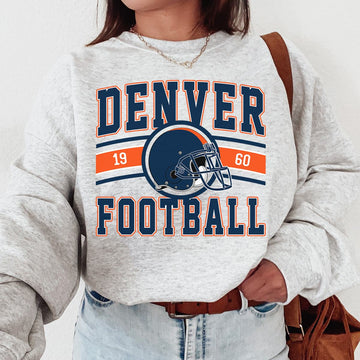 Unisex Denver football vintage crewneck sweatshirt for men and women