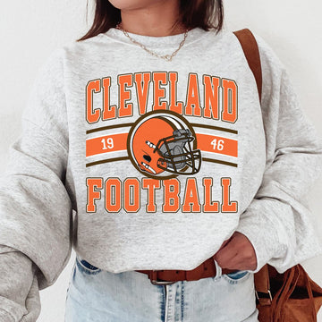 Unisex Cleveland football vintage crewneck sweatshirt for men and women