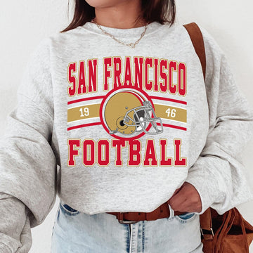 Unisex San Francisco football vintage crewneck sweatshirt for men and women