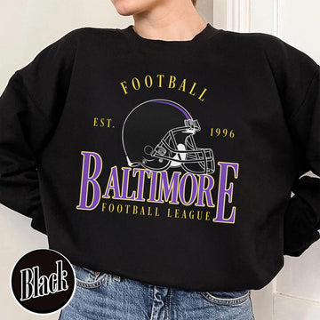 Unisex Baltimore football vintage crewneck sweatshirt for men and women