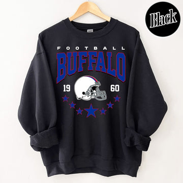 Unisex Buffalo football vintage crewneck sweatshirt for men and women