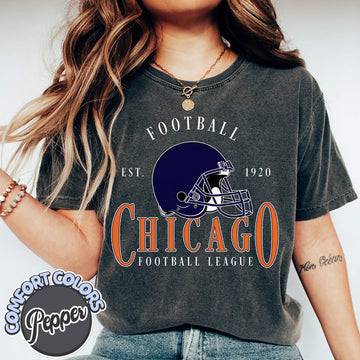Unisex Chicago football vintage t-shirt for men and women