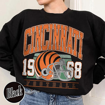 Unisex Cincinnati football vintage crewneck sweatshirt for men and women