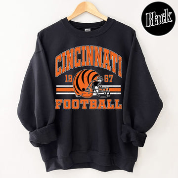 Unisex Cincinnati football vintage crewneck sweatshirt for men and women