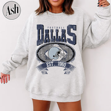 Unisex Dallas football vintage crewneck sweatshirt for men and women