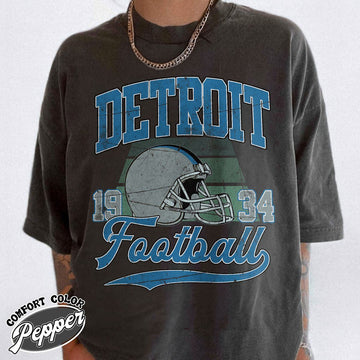 Unisex Detroit football vintage t-shirt for men and women
