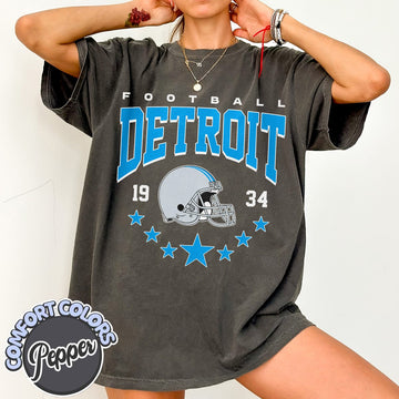 Unisex Detroit football vintage t-shirt for men and women