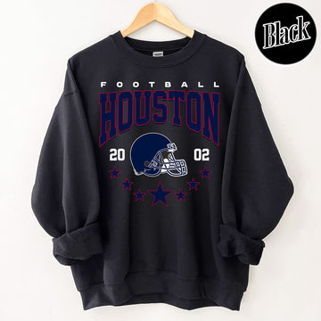 Unisex Houston football vintage crewneck sweatshirt for men and women