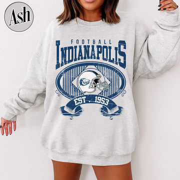 Unisex Indianapolis football vintage crewneck sweatshirt for men and women