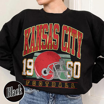 Unisex Kansas City football vintage crewneck sweatshirt for men and women