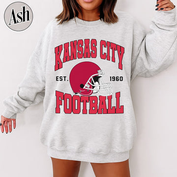 Unisex Kansas City football vintage crewneck sweatshirt for men and women