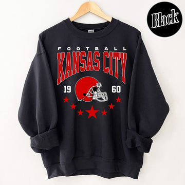 Unisex Kansas City football vintage crewneck sweatshirt for men and women