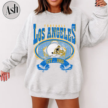 Unisex Los Angeles football vintage crewneck sweatshirt for men and women