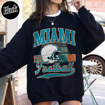 Unisex Miami football vintage crewneck sweatshirt for men and women