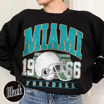Unisex Miami football vintage crewneck sweatshirt for men and women
