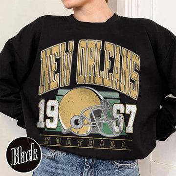 Unisex New Orleans football vintage crewneck sweatshirt for men and women