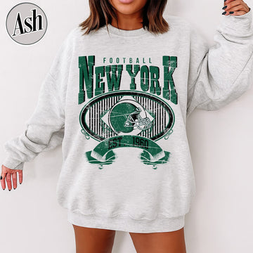 Unisex New York football vintage crewneck sweatshirt for men and women