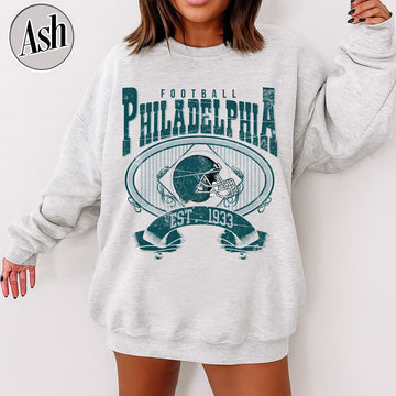 Unisex Philadelphia football vintage crewneck sweatshirt for men and women