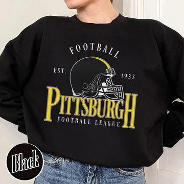 Unisex Pittsburgh football vintage crewneck sweatshirt for men and women