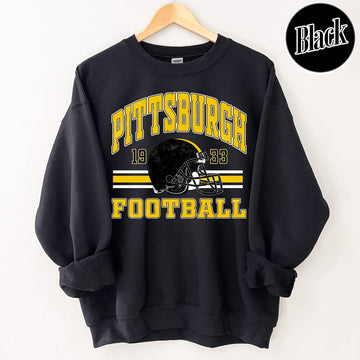 Unisex Pittsburgh football vintage crewneck sweatshirt for men and women