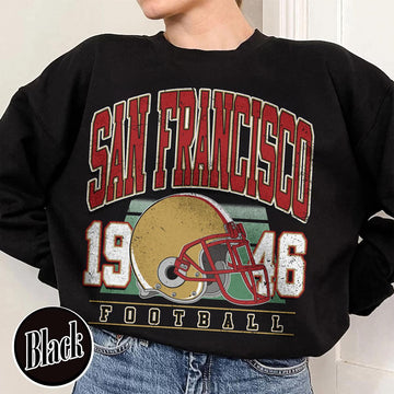 Unisex San Francisco football vintage crewneck sweatshirt for men and women