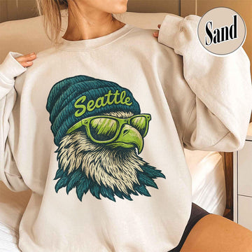 Unisex Seattle football vintage crewneck sweatshirt for men and women