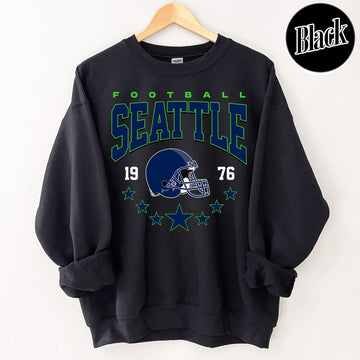 Unisex Seattle football vintage crewneck sweatshirt for men and women