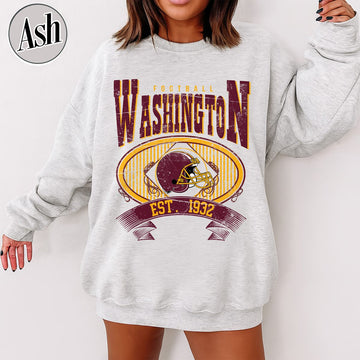 Unisex Washington football vintage crewneck sweatshirt for men and women