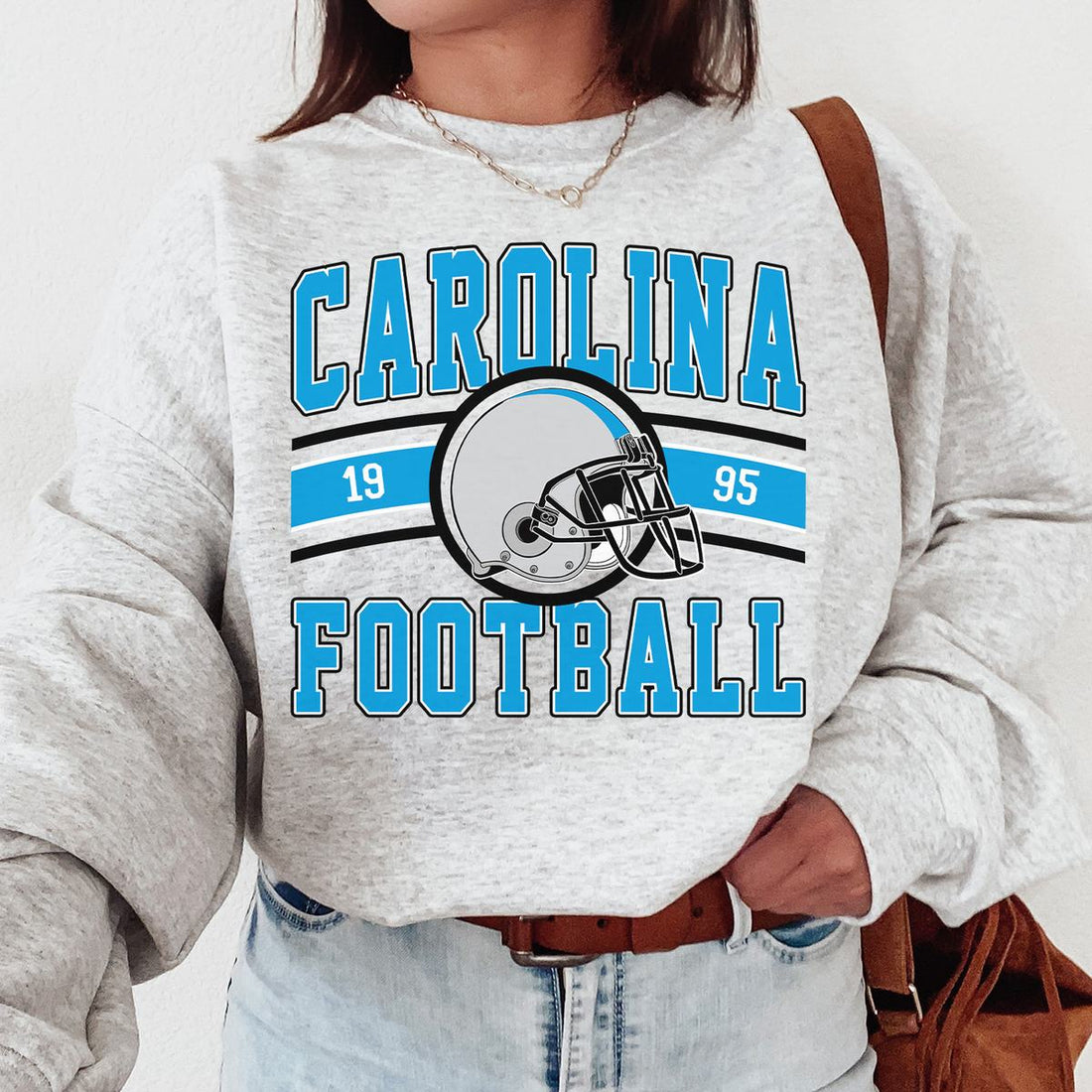 Unisex Carolina football vintage crewneck sweatshirt for men and women