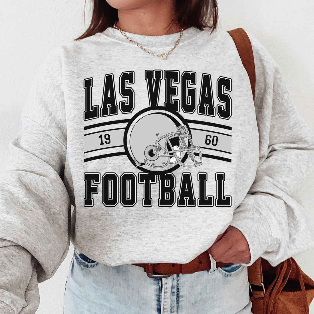 Unisex Las Vegas football vintage crewneck sweatshirt for men and women
