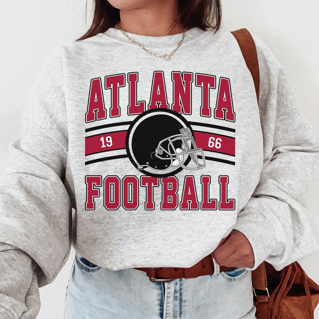Unisex Atlanta football vintage crewneck sweatshirt for men and women