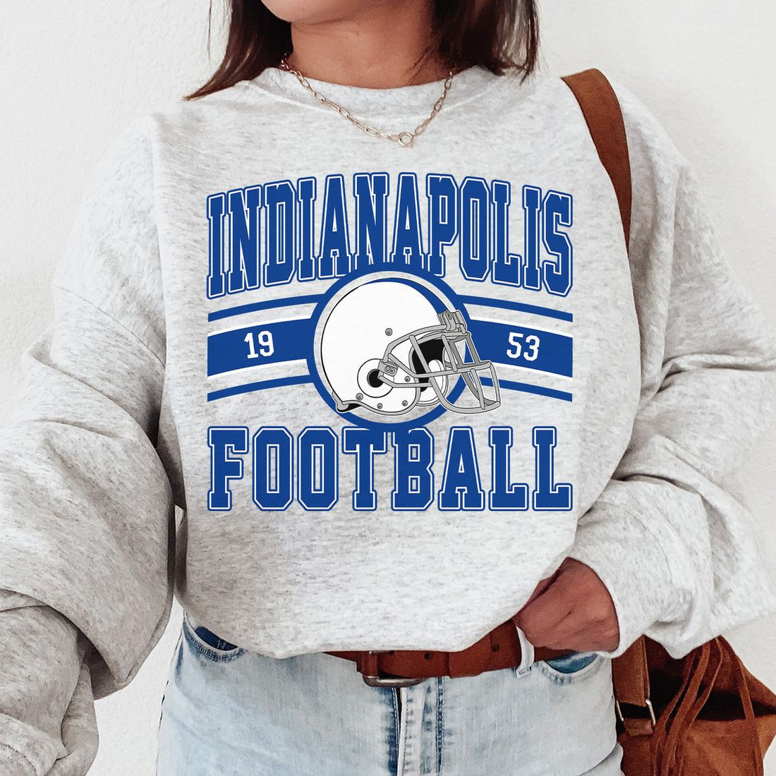 Unisex Indianapolis football vintage crewneck sweatshirt for men and women