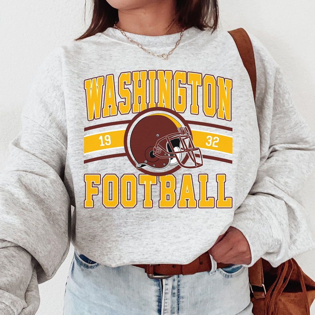 Unisex Washington football vintage crewneck sweatshirt for men and women