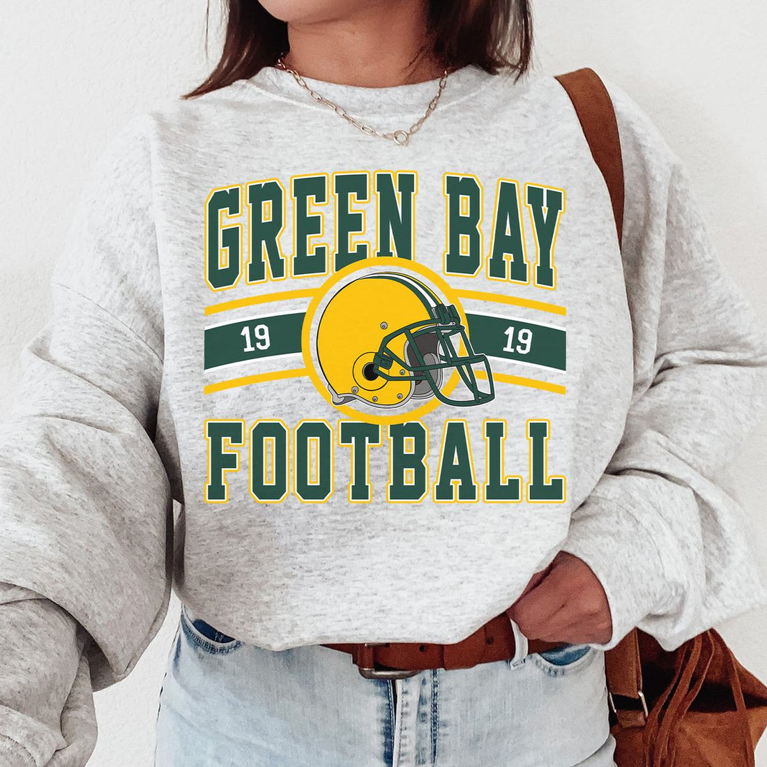 Unisex Green Bay football vintage crewneck sweatshirt for men and women