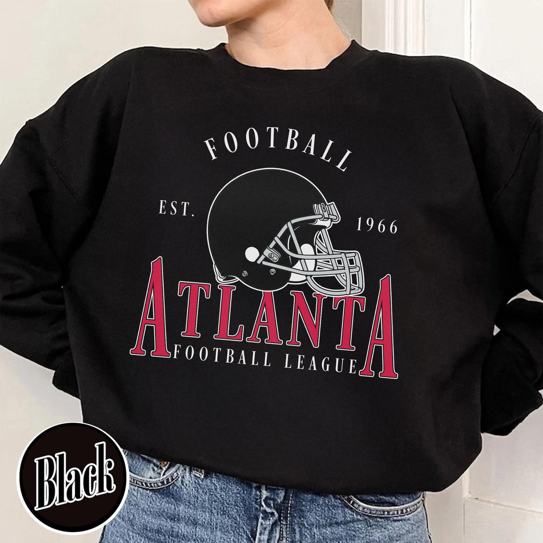 Unisex Atlanta football vintage crewneck sweatshirt for men and women