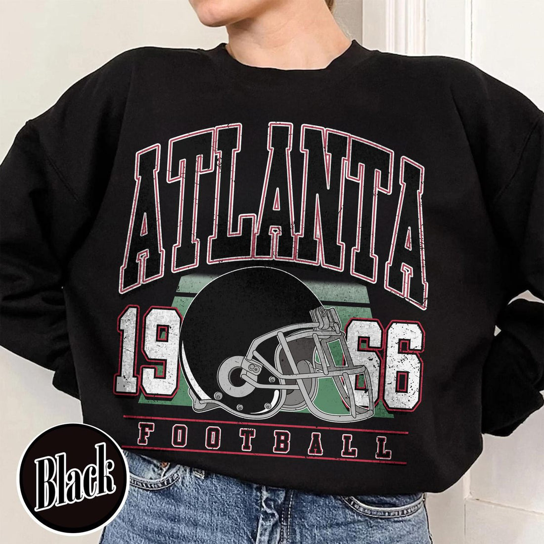Unisex Atlanta football vintage crewneck sweatshirt for men and women