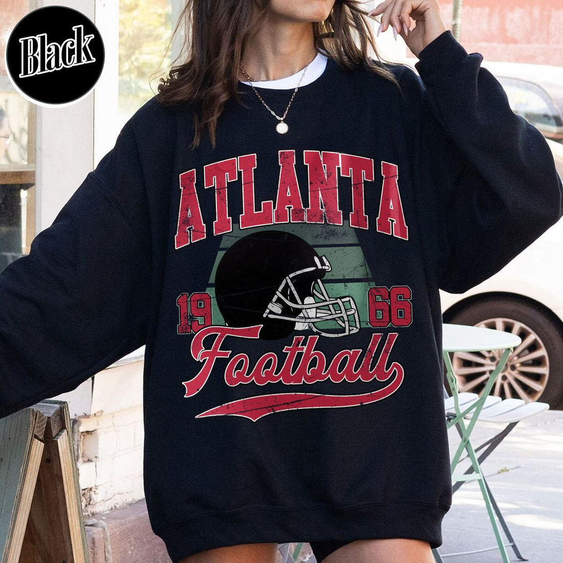 Unisex Atlanta football vintage crewneck sweatshirt for men and women