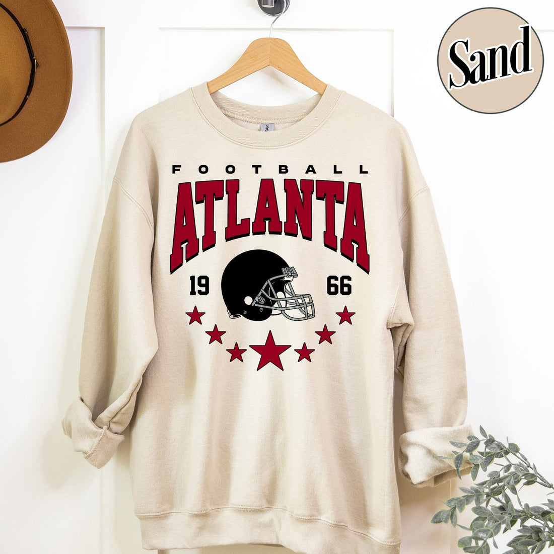 Unisex Atlanta football vintage crewneck sweatshirt for men and women