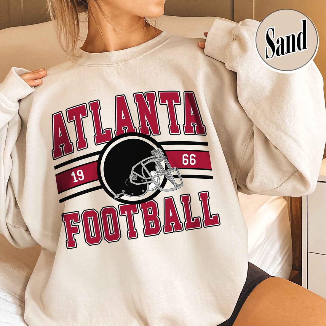 Unisex Atlanta football vintage crewneck sweatshirt for men and women