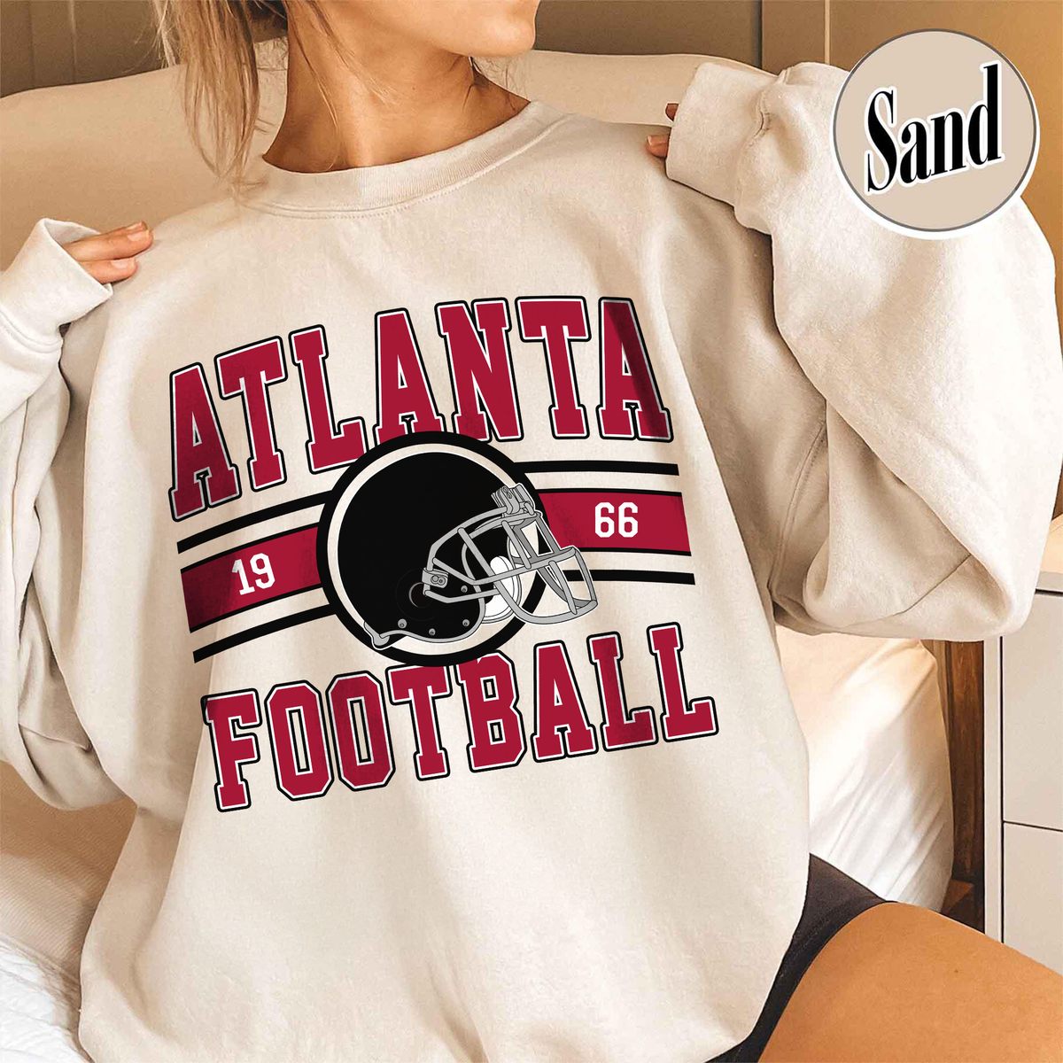 Unisex Atlanta football vintage crewneck sweatshirt for men and women