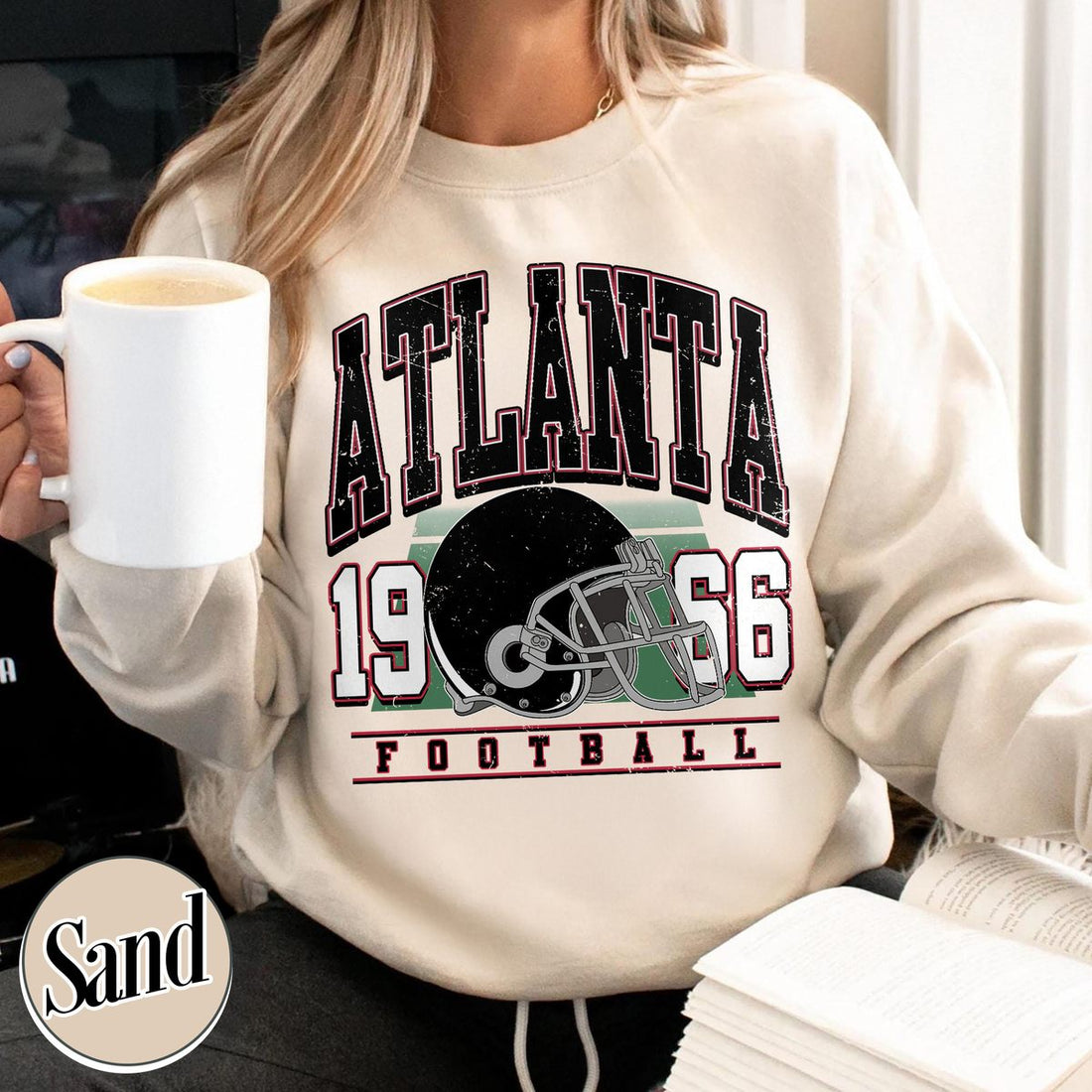 Unisex Atlanta football vintage crewneck sweatshirt for men and women
