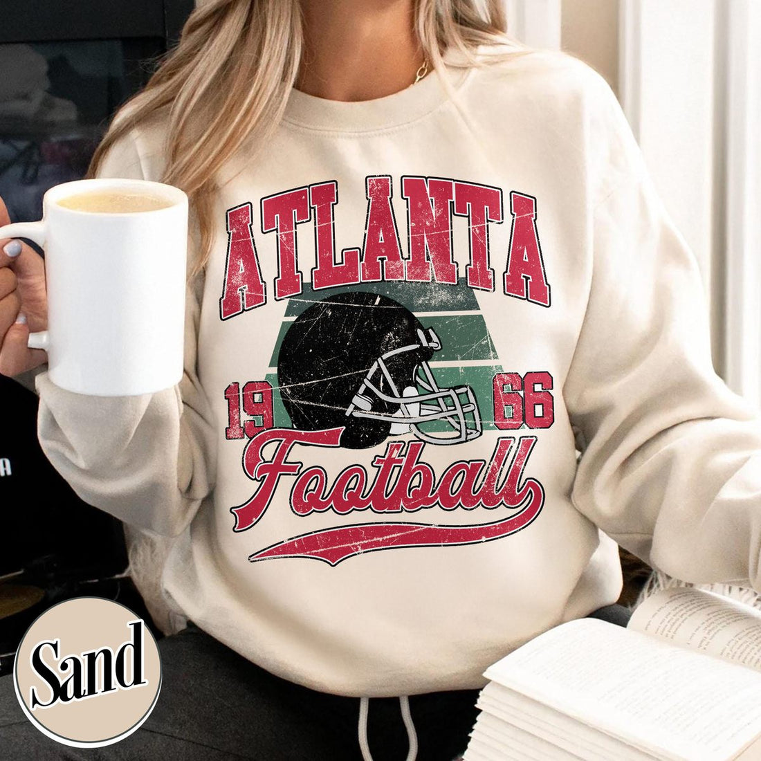 Unisex Atlanta football vintage crewneck sweatshirt for men and women