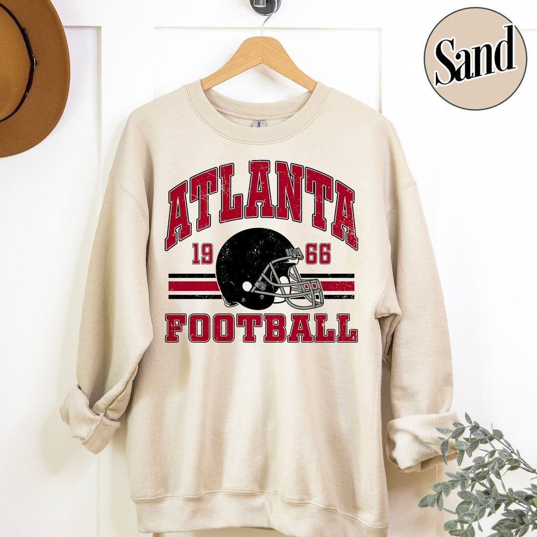 Unisex Atlanta football vintage crewneck sweatshirt for men and women