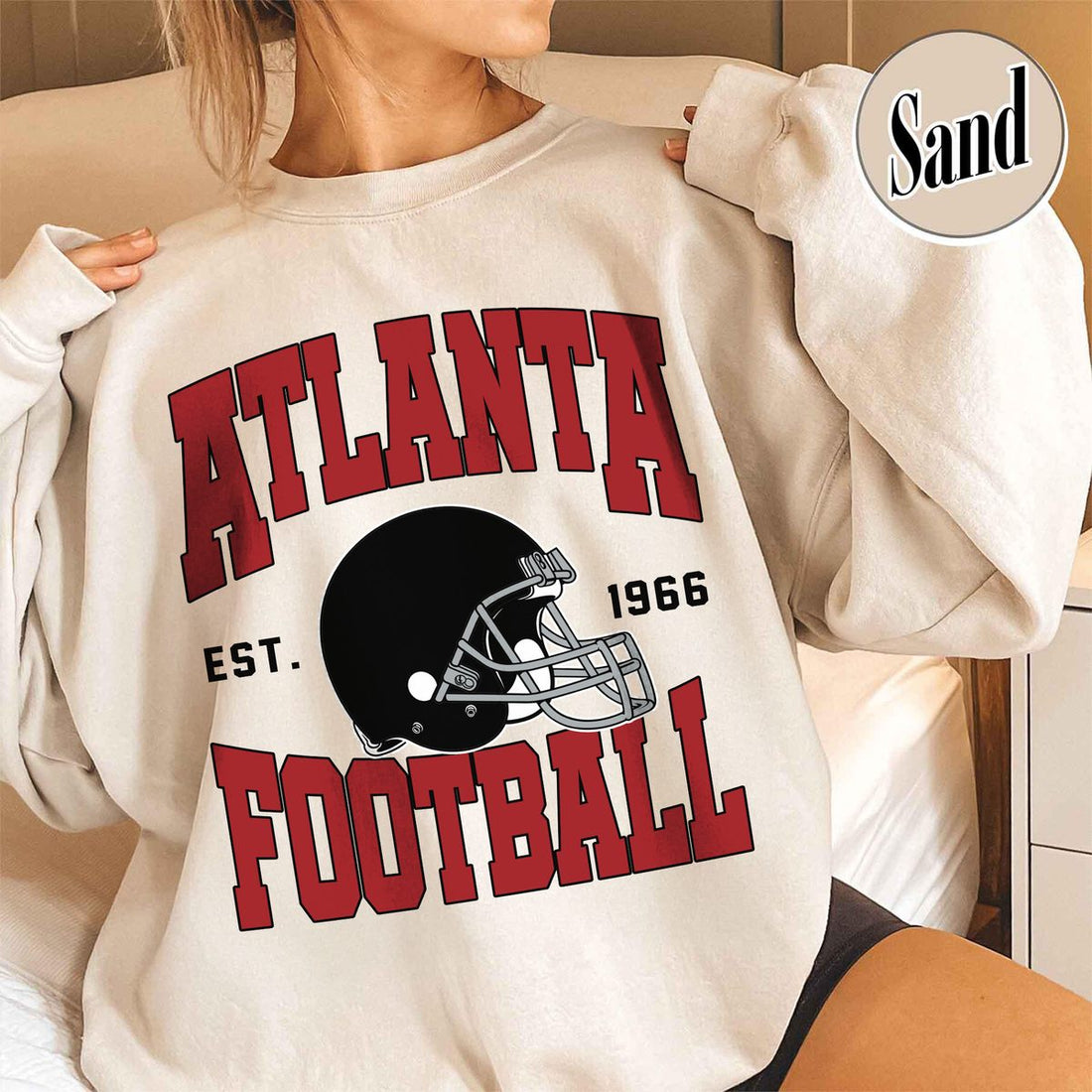 Unisex Atlanta football vintage crewneck sweatshirt for men and women