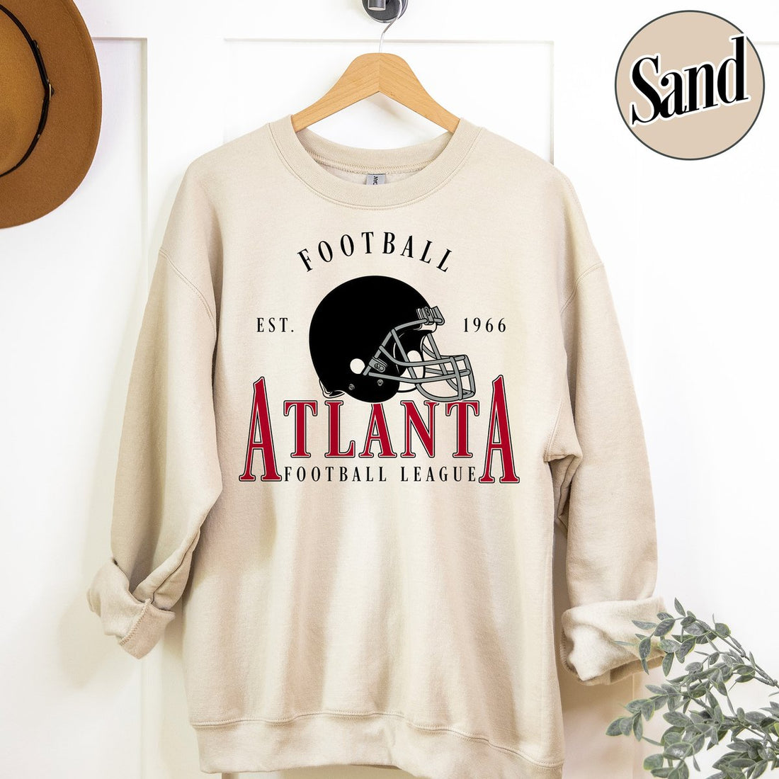 Unisex Atlanta football vintage crewneck sweatshirt for men and women