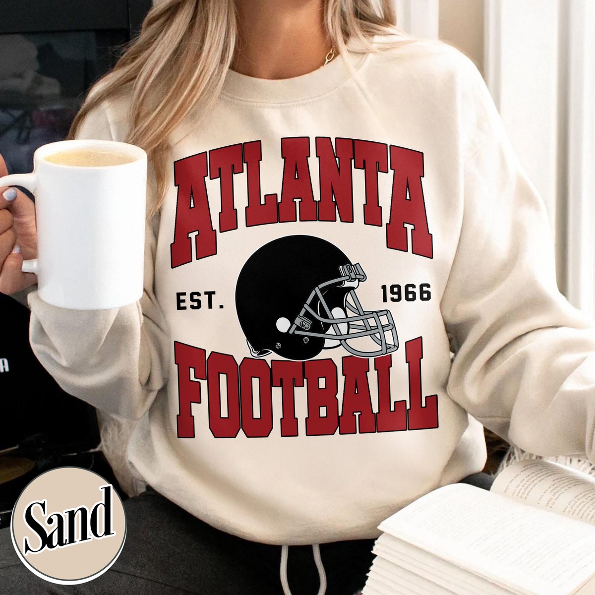 Unisex Atlanta football vintage crewneck sweatshirt for men and women