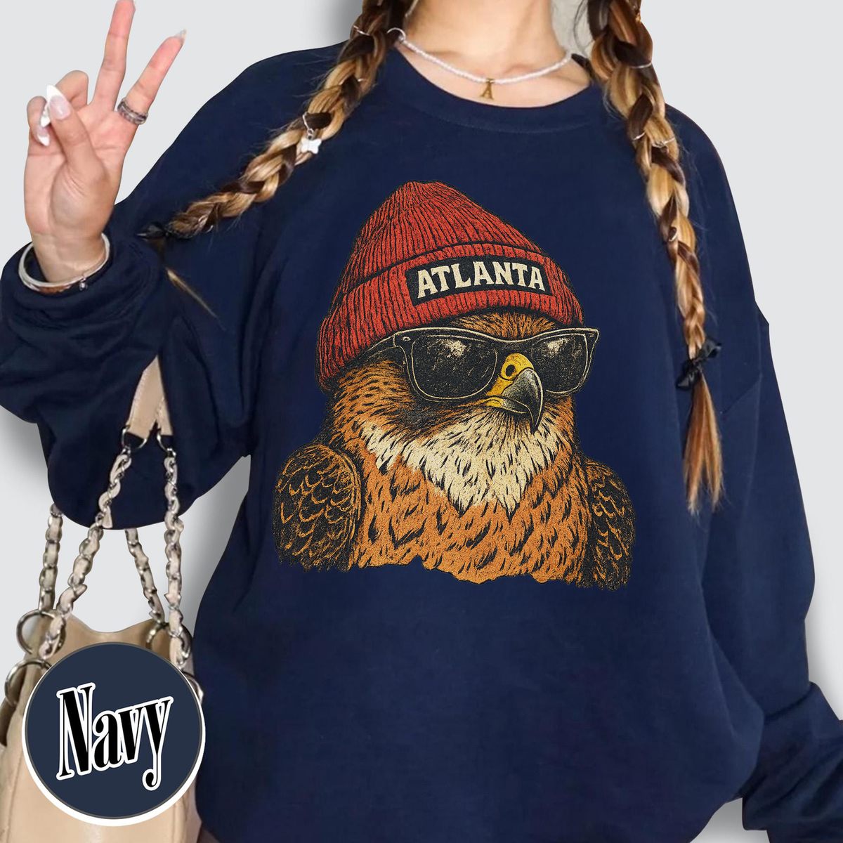 Unisex Atlanta football vintage crewneck sweatshirt for men and women