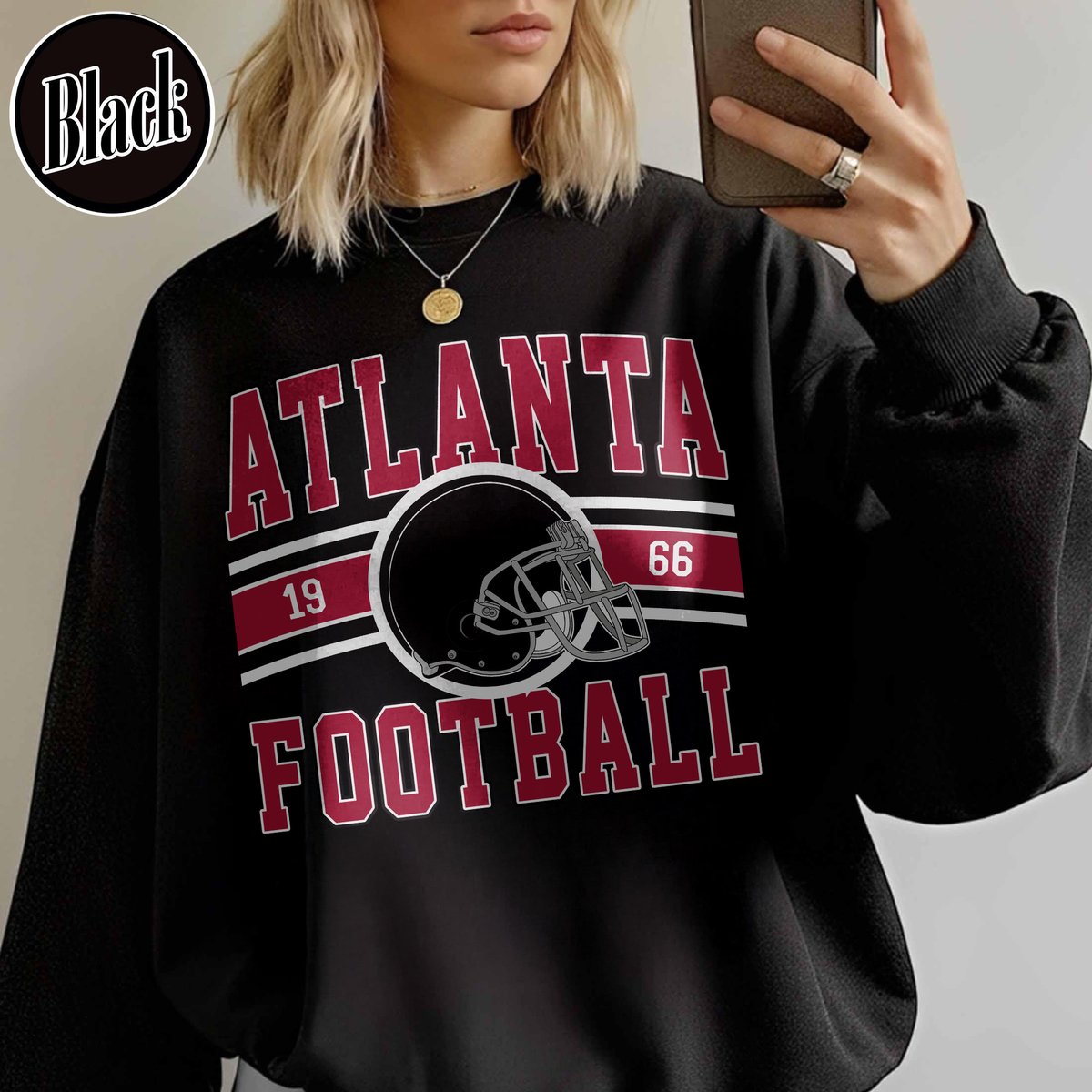 Unisex Atlanta football vintage crewneck sweatshirt for men and women