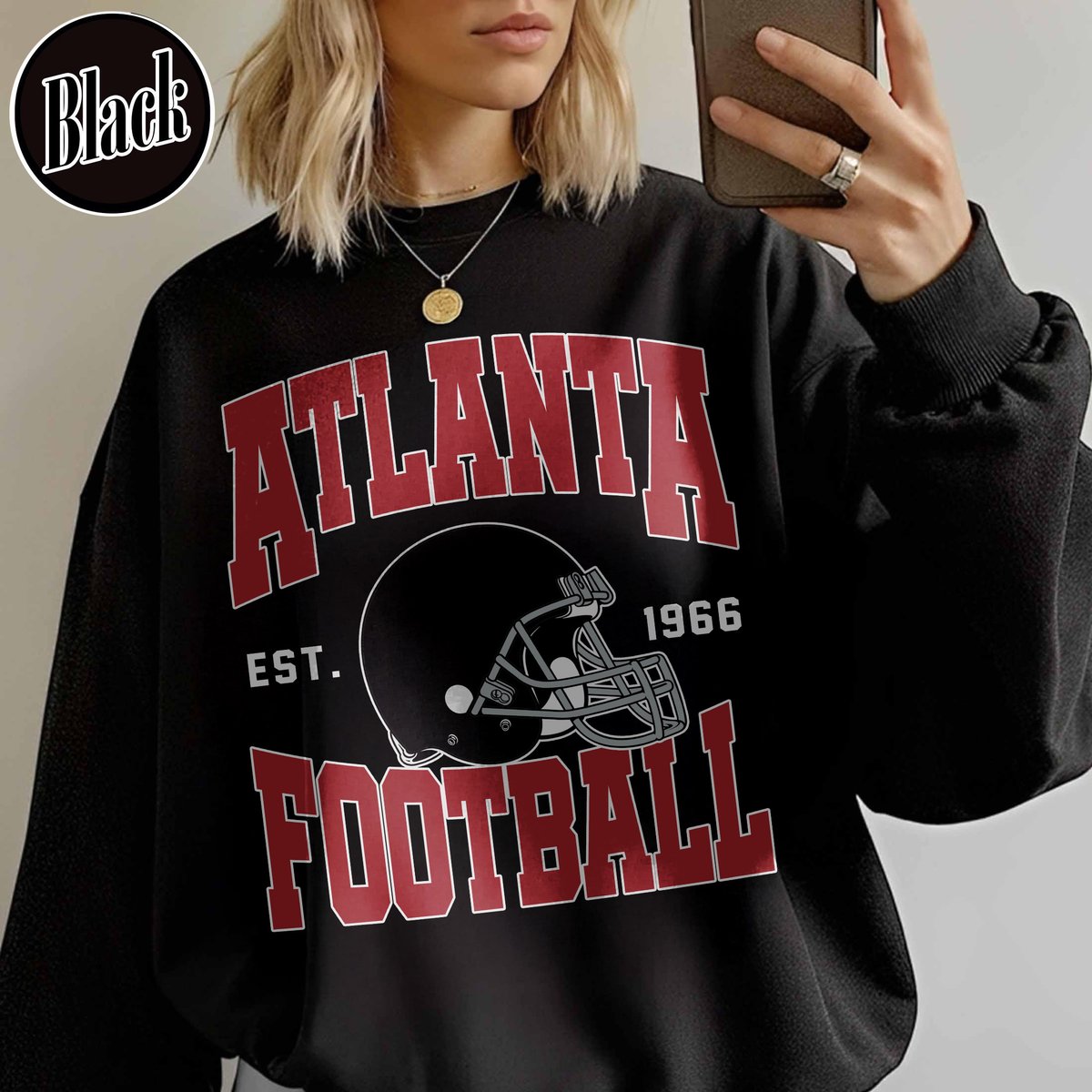 Unisex Atlanta football vintage crewneck sweatshirt for men and women