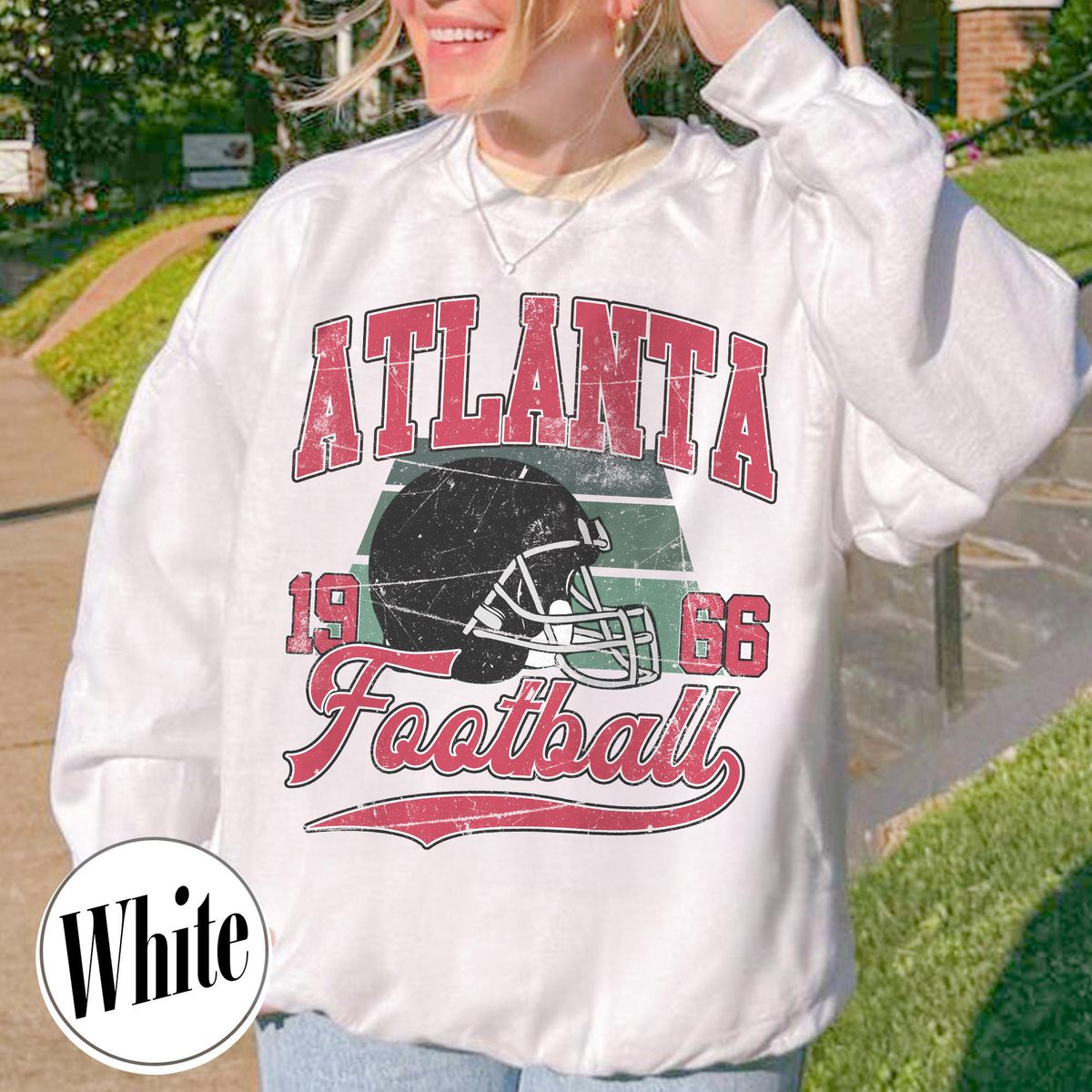 Unisex Atlanta football vintage crewneck sweatshirt for men and women